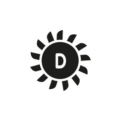 Vitamin d icon Symbol mark in Outline style
