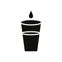 Water glass icon Symbol mark in Outline style