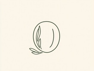 Elegant Monogram Letter Q with Botanical Design.
