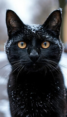 black and white cat