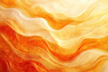 Abstract flowing waves of warm orange and golden hues with soft textures, creating a dynamic and radiant composition reminiscent of sunlight and warmth