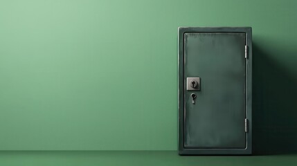 A safe painted in metallic acrylic shades, radiating security and strength