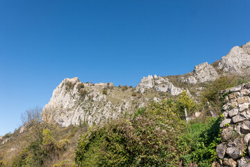 mountain landscape with blue sky