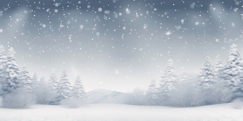 Fototapeta premium winter background snowfall Generative AI