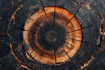 A close-up shot of a tree trunk with intricate details
