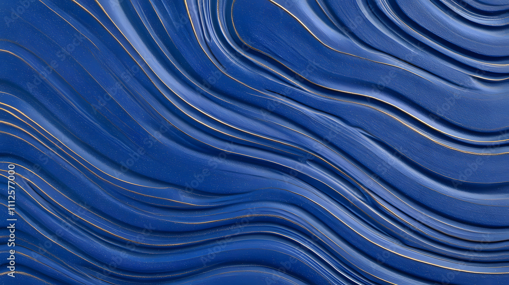 Poster flowing textured blue waves abstract art digital design smooth environment close-up view visual harm