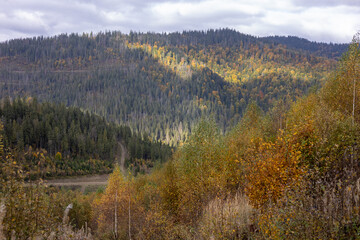 Autumn landscape in the mountain