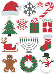 Fototapeta premium set of christmas icons
