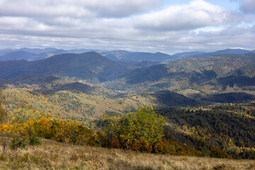 Fototapeta premium Autumn landscape in the mountain