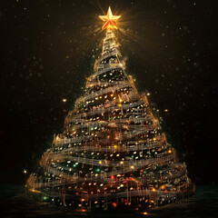 Whimsical musical note Christmas tree 