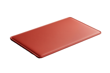 A sleek, modern red rectangular surface ideal for design and creative projects. transparent background.