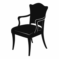 Chair Table A Silhouette Vector