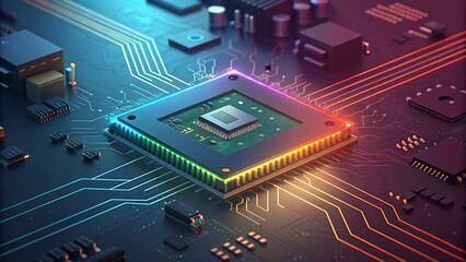 electronic circuit board with processor