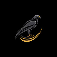 Black Eagle Vector Art Illustration