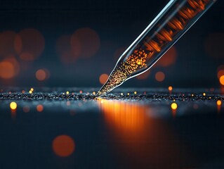 CRISPR technology in action, closeup of gene editing tools targeting DNA strands