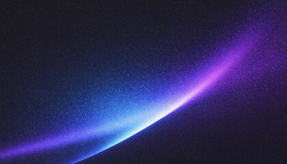 Abstract grainy grain background in dark purple, blue, and black, glowing noise light beam shapes, cosmic, Sci-fi, retro aurora effects, celestial atmosphere.