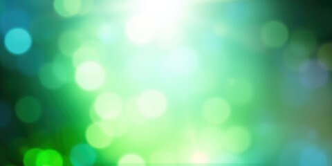 Naklejka premium Abstract Green and White Bokeh Background with Soft Blurs and Light Effects