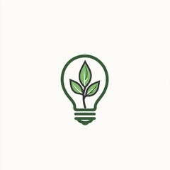 Here's a description and keywords for your image.. Green plant sprout inside lightbulb, symbolizing eco-friendly energy and growth.