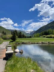 golf course in mountains
