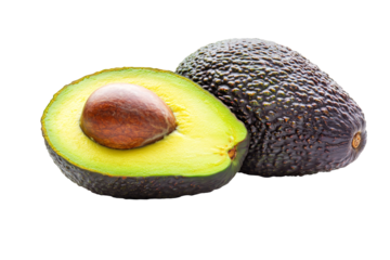 a avocado cut in half