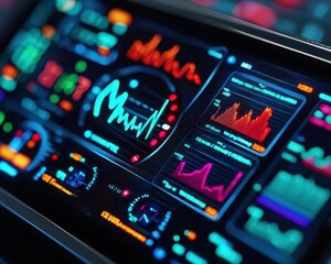 Obraz premium Macro shot of the biometric sensor array on a wearable, monitoring multiple health metrics simultaneously