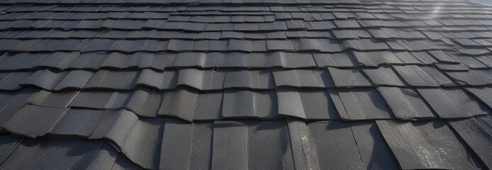 Wide-angle view of asphalt shingle roof with visible ridges and valleys, asphalt shingles, valley, building design