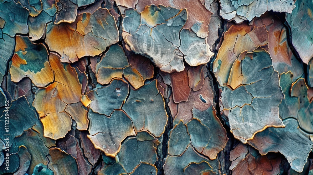 Poster a detailed view of tree bark texture and patterns