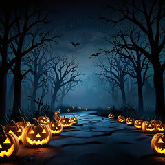 "Haunting Hues: Modern Halloween Background Art"