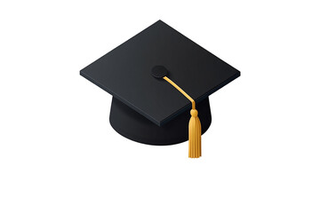 a black graduation cap with a yellow tassel