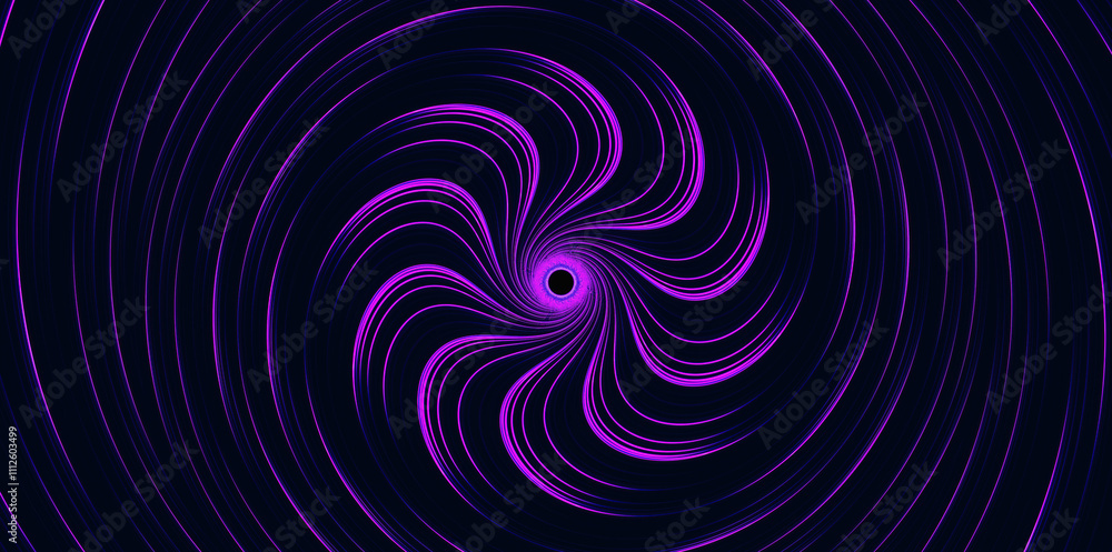 Canvas Prints purple twisted abstract circle background. big data, speed backdrop