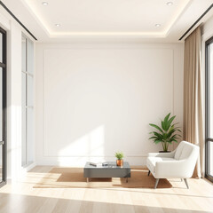 Interior of empty room background 3d render