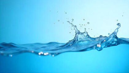 blue water with splash