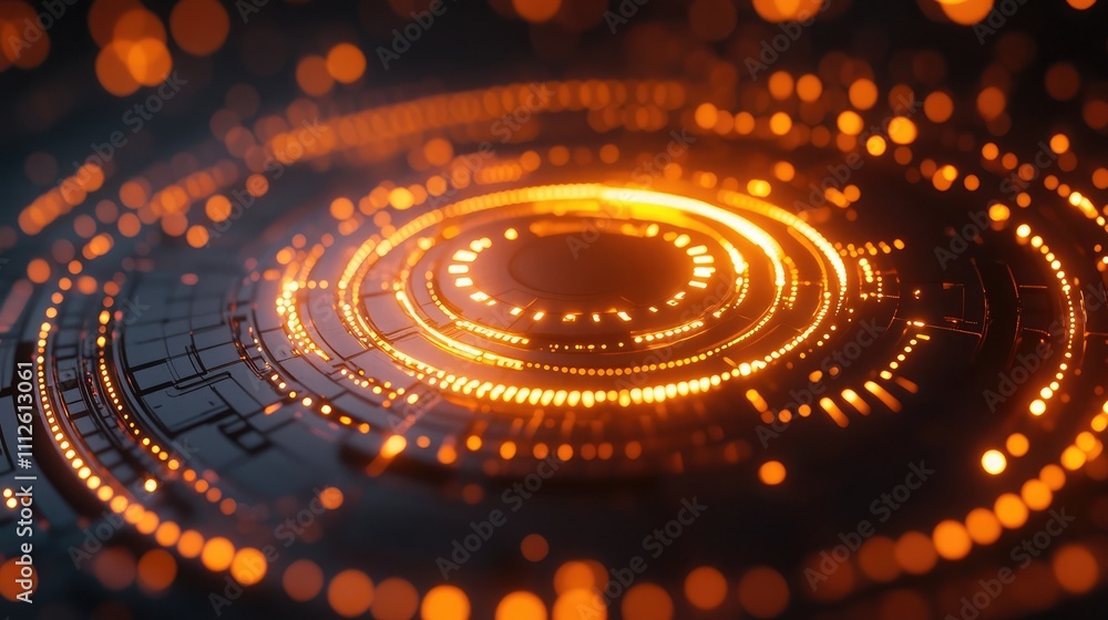 Poster a 3d glowing shield with digital rays representing safe data exchange