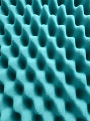 Textura de espuma de isolamento acústico, na cor verde. Espuma caixa de ovo verde.