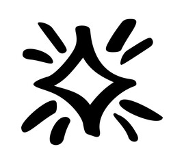 Glowing twinkle star graffiti design