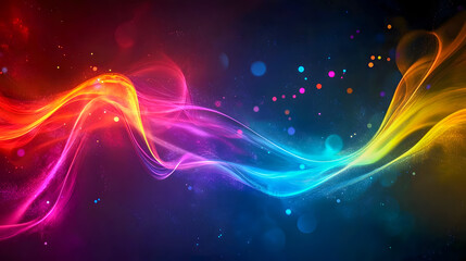 Fototapeta premium Vibrant Colorful Swirls of Light in a Dark Background Creating a Dynamic Abstract Visual Experience for Creative Projects