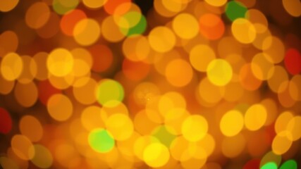Abstract Bokeh Background with Warm Yellow and Orange Lights, Creating a Festive and Celebratory Mood