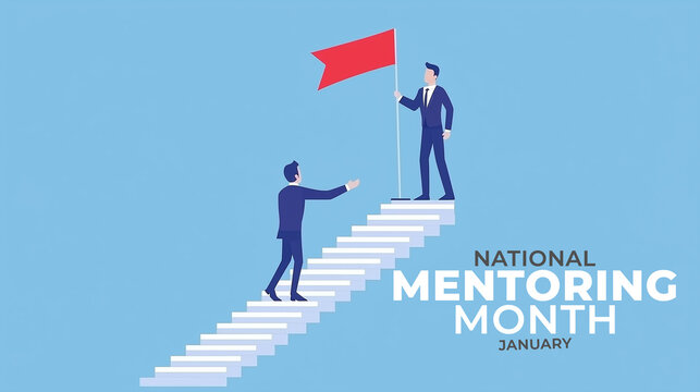 National Mentoring month, person Mentoring concept background.