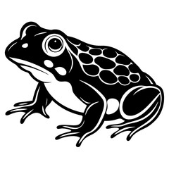 toad silhouette vector illustration