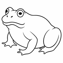 toad silhouette vector illustration