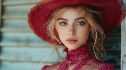 Fototapeta premium portrait of a girl in a hat