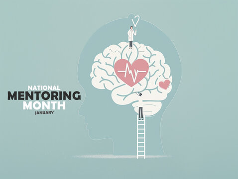 National Mentoring month, person Mentoring concept background.