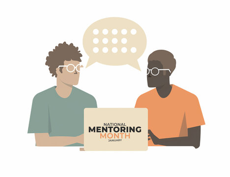 National Mentoring month, person Mentoring concept background.