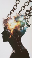 Explosive Expression: Chains Shatter Thoughts Open