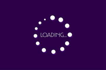 Loading screen on monitor technology concept design.
