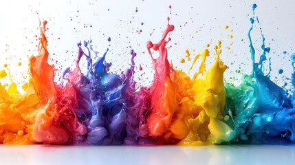 Vivid rainbow splash showcasing creative visual energy