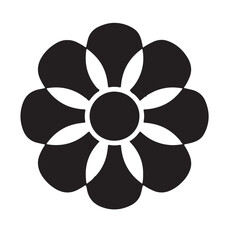 Roos flower silhouette vector white background