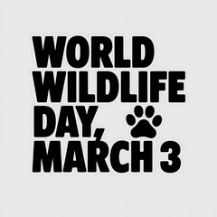 Obraz premium World Wildlife Day Celebrated On March Third