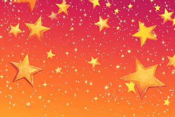Cute starry sky background pink and orange gr