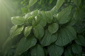 Leaves Full of Refreshing Morning Dew